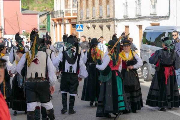 Quiroga Lugo Hiszpania Kwietnia 2023 Festiwal Wina Procesja Papryki Dudach — Zdjęcie stockowe