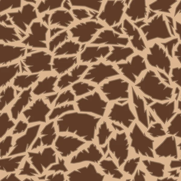 Giraffe Naadloos Patroon Dierlijke Huidtextuur Safari Achtergrond Met Vlekken Vector — Stockvector