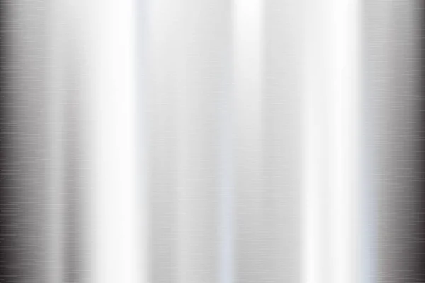 Серебряный Фоновый Фон Металлический Текстурированный Блестящий Градиент Нержавеющая Глянцевая Поверхность — стоковый вектор