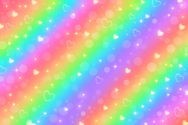 레인보우 판타지 그림자같은 색깔의 홀로그램 귀여운 만화의 색상의 Vector — 스톡 벡터