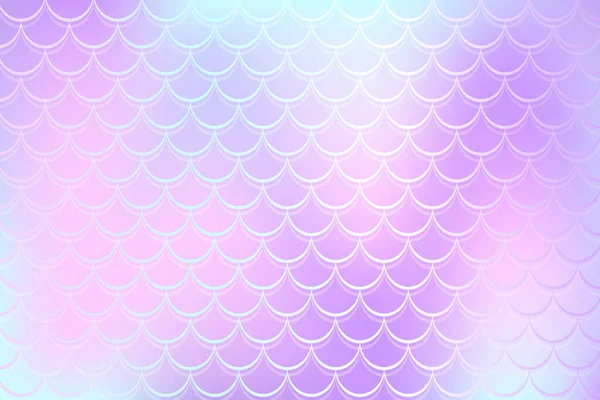 Holograficzne Tło Syreny Rybim Wzorem Różowy Druk Perłowy Podwodna Abstrakcyjna — Wektor stockowy