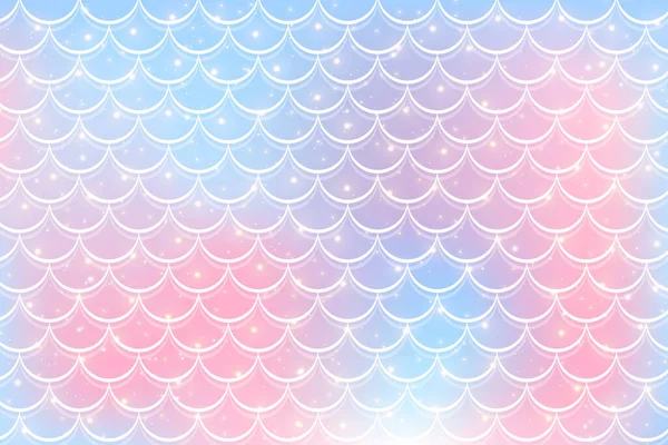 Modèle Échelle Sirène Sur Fond Aquarelle Texture Peau Conte Poisson — Image vectorielle