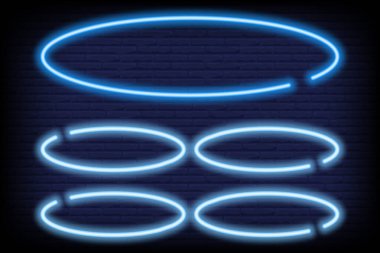 Neon quiz oyunu şablonu. Okulda bilgi sınavı için dört seçenek, TV programı. Vektör İllüstrasyonu 10 eps.