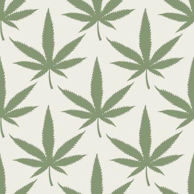 Kenevir pürüzsüz desen. Marihuana kenevir arkaplanı bırakır. Vektör illüstrasyonu.