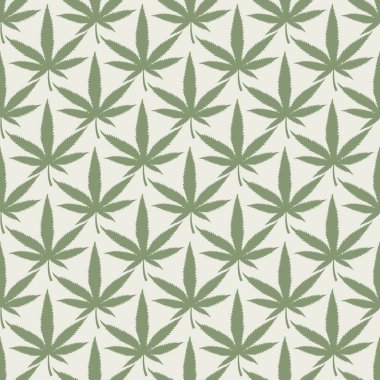 Kenevir pürüzsüz desen. Marihuana kenevir arkaplanı bırakır. Vektör illüstrasyonu.