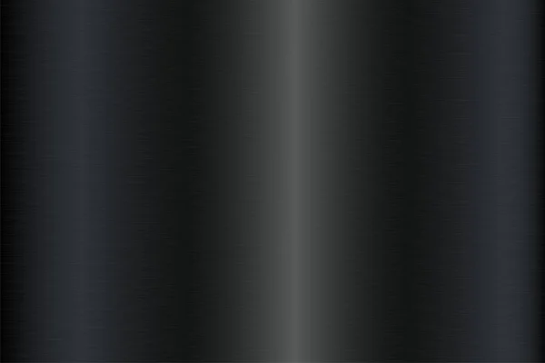 黑色铝箔背景 金属纹理光泽梯度 具有反射的不锈钢光泽表面 现实的色彩背景 矢量说明 — 图库矢量图片