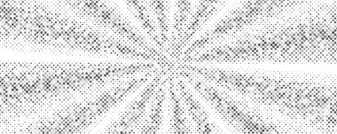 Sun rays halftone background. White and grey radial abstract comic pattern. Vector explosion abstract lines backdrop.