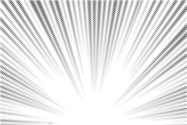 放射状の半分の線の背景 漫画のドット柄 日光やバンバンバーストで漫画のズーム効果 ベクトル — ストックベクタ