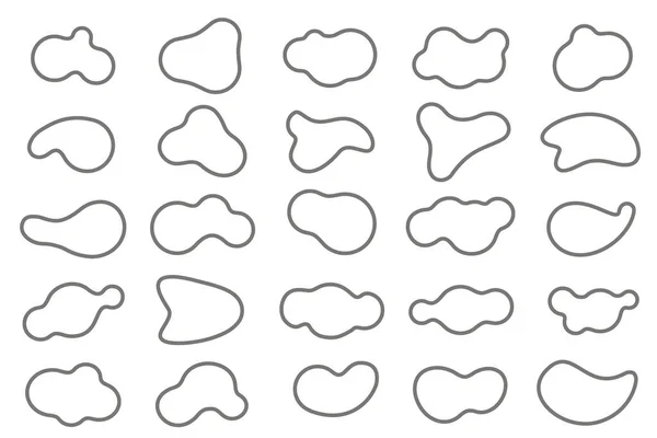 Οργανικό Σχήμα Άμορφης Μάζας Άμορφα Υγρά Στοιχεία Amoeba Ακανόνιστα Σχέδια — Διανυσματικό Αρχείο