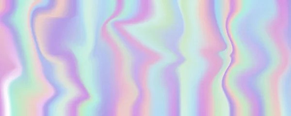 Hologramm Textur Hintergrund Schillerndes Streifengefälle Neon Regenbogenpastellfolie Einhorn Perlentapete Vektorillustration — Stockvektor