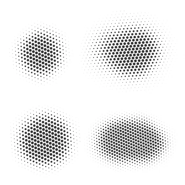 Половина Тонов Пунктирных Кругов Векторная Круглая Форма Гранжевой Текстурой Абстрактные — стоковый вектор