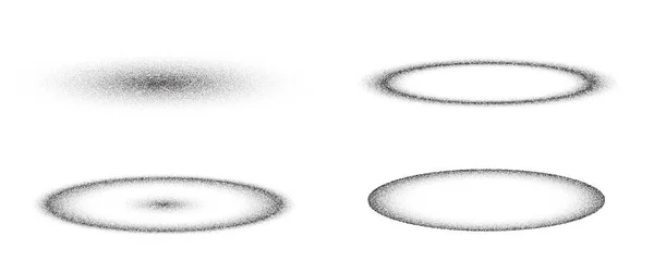 Gefleckte Schatten Mit Gepunktetem Verlauf Kreise Und Ovale Mit Körniger — Stockvektor