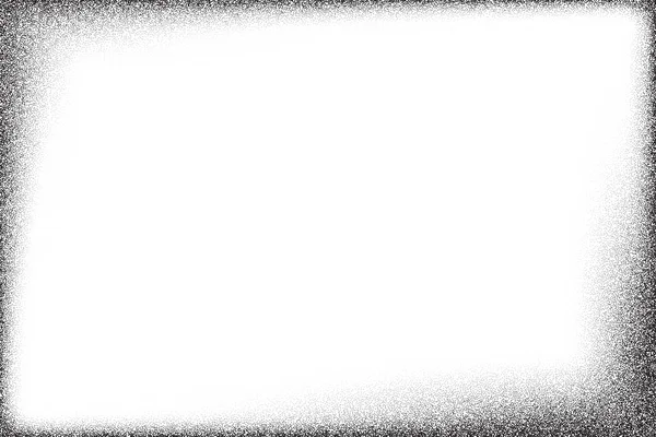 Grunge Pointillé Cadre Dégradé Bordure Bruyante Avec Texture Sable Fade — Image vectorielle