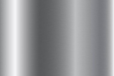 Silver foil background. Metal gradient vector shiny pattern. Chrome stainless gradation surface with reflection. Glossy grey brushed material