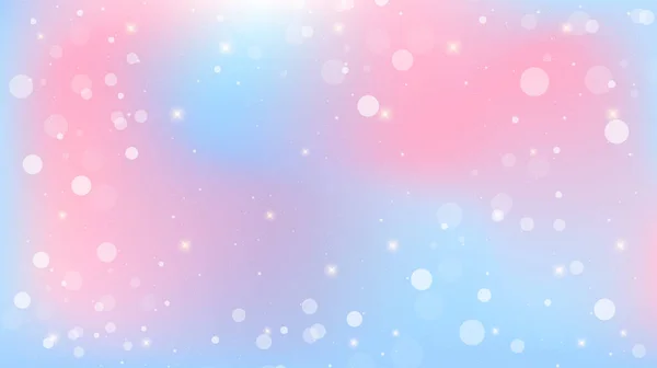 Fantasy Unicorn Background Holographic Illustration Pastel Colors Cute Cartoon Girly — Stock Vector