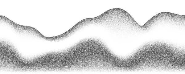 Grainy Gunung Dengan Gradien Kebisingan Latar Stippled Bintik Bintik Dengan - Stok Vektor