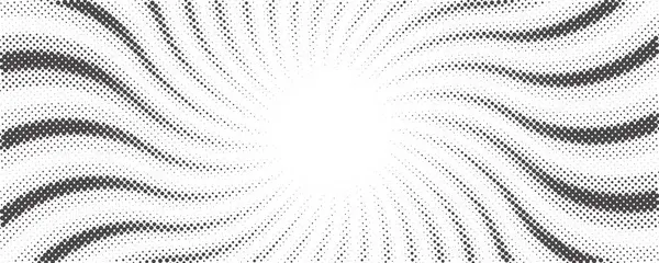 Sun Rays Halftone Background White Grey Radial Swirl Abstract Comic — ストックベクタ