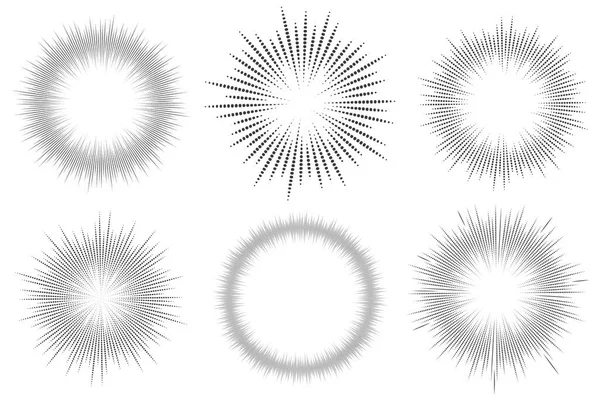 Kruhová Zvuková Vlna Ekvizer Zvukové Hudby Kulaté Kruhové Ikony Nastaveny — Stockový vektor