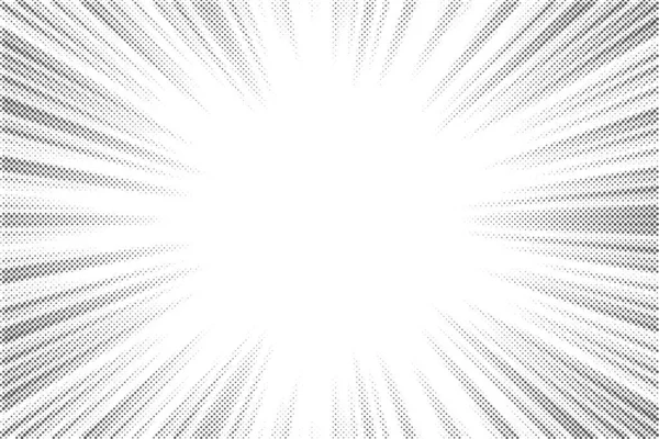 Fond Radial Lignes Demi Teintes Manga Comique Motif Pointillé Effet — Image vectorielle
