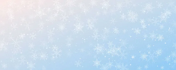 Karácsonyi Havas Háttér Hideg Kék Téli Vektor Jég Hóvihar Gradiens Stock Illusztrációk