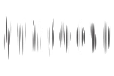 Hızlı hız çizgileri vektör etkisi. Hareketli elementler ve soyut illüstrasyonu keskinleştirir. Manga ve çizgi roman çizgileri beyaz arkaplanda izole edilmiş