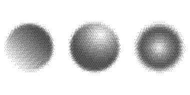Bitmap piksel oyun efekti. Isırık desenli daireler. Yuvarlak y2k yarım ton elementler beyaz arka planda. Vektör estetik küre, dither eğimle ayarlandı. 2000 'lerin gürültülü illüstrasyonu