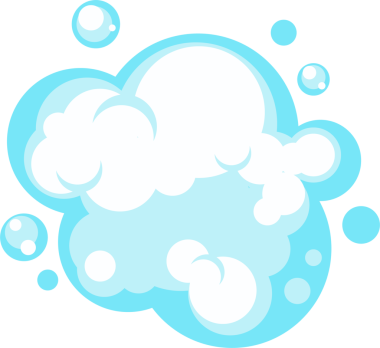 Kabarcıklı sabun köpüğü. Açık mavi banyo köpükleri, şampuan, tıraş, köpük..