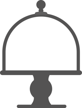 Düz simge şeklinde pasta standı. Meyve ve tatlılar için boş tepsiler. 