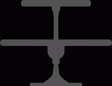 Düz simge şeklinde pasta standı. Meyve ve tatlılar için boş tepsiler. 