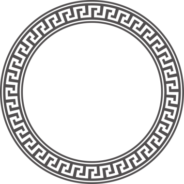 Yunan anahtar çerçevelerini çember içine al. Daha yuvarlak köşeli sınırlar. Dekorasyon elemanları kalıpları. 