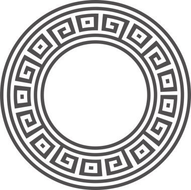 Yunan anahtar çerçevelerini çember içine al. Daha yuvarlak köşeli sınırlar. Dekorasyon elemanları kalıpları. 