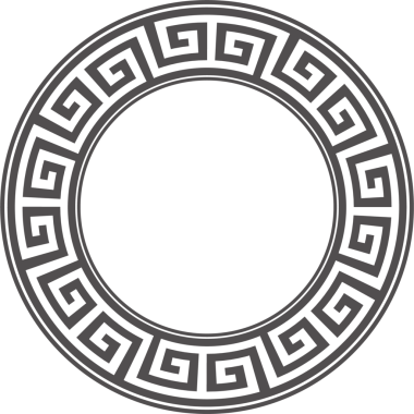 Yunan anahtar çerçevelerini çember içine al. Daha yuvarlak köşeli sınırlar. Dekorasyon elemanları kalıpları. 