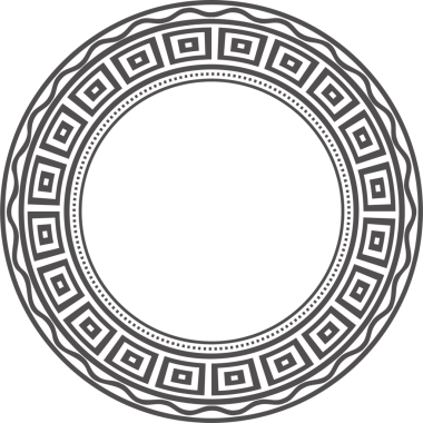 Yunan çerçevesini çember yapın. Çevreden dolambaçlı. Dekorasyon elemanları kalıpları. 