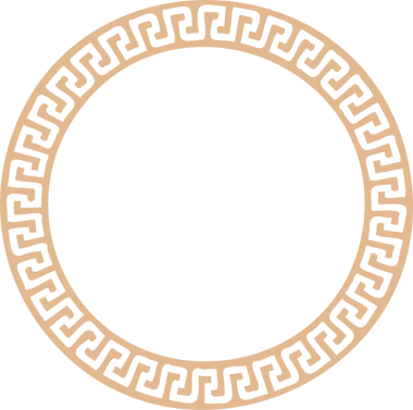 Yunan çerçevesini çember yapın. Çevreden dolambaçlı. Dekorasyon elemanları kalıpları.