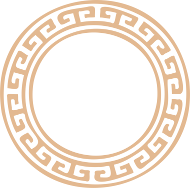 Yunan çerçevesini çember yapın. Çevreden dolambaçlı. Dekorasyon elemanları kalıpları.