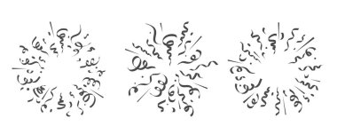 Konfeti vektör patlaması beyaz arka planda izole edildi. Doğum günü partisi ve karnaval kutlaması için unsurlar. Süpriz ve hediye dekorasyonu için düşen yılanbalığı ve havai fişek patlaması