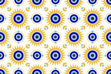 Kem göz kusursuz desen. Yunan ve Türk mavi sihirli boncuğu. Nazar 'ın vektör geçmişi, koruma ve şansın sembolü. Mistik ve ruhani tılsım duvar kağıdı