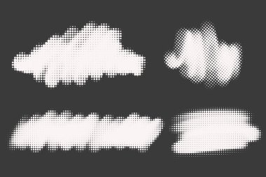 Yarım ton gürültülü gradyan fırça darbesi. Noktalı vektör damlaları. Soyut grunge ögeleri.