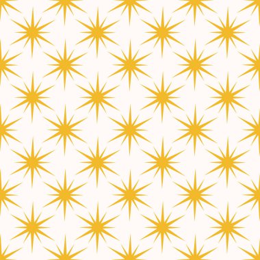 Yıldız şekli vektör arkaplanı. Parlak, pürüzsüz bir desen. Sihirli Y2k geometrik sarı parıltı çizimi. Soyut modern bg.