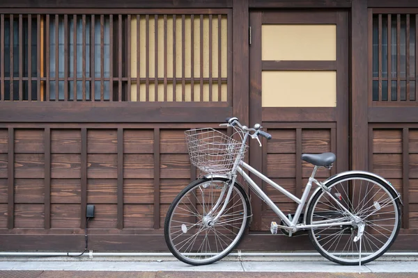 Bicycle Park Random Japanese Wooden House Takayama Hida Gifu Japan — Stock Photo, Image