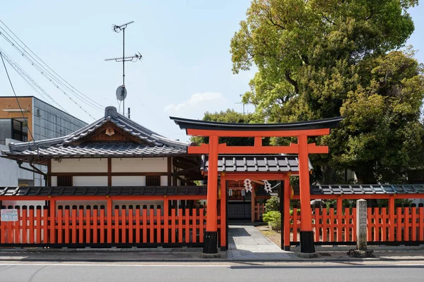 日本京都 2023年4月20日 日本京都田中神社的外景 — 图库照片