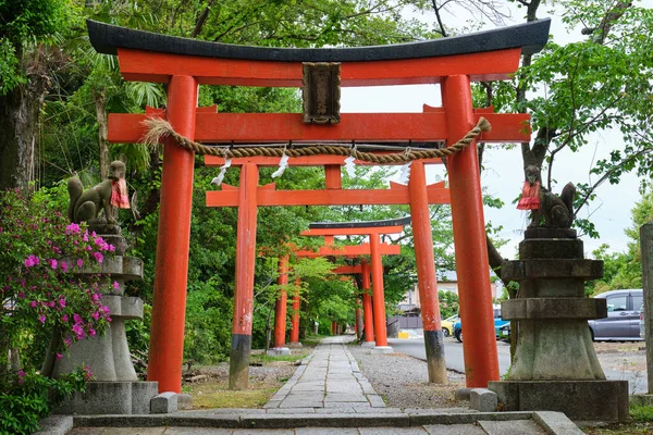 Kyoto Giappone Aprile 2023 Ingresso Santuario Shintoista Takenaka Inari Kyoto — Foto Stock