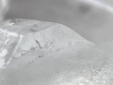 Makro görünümde buz küpleri