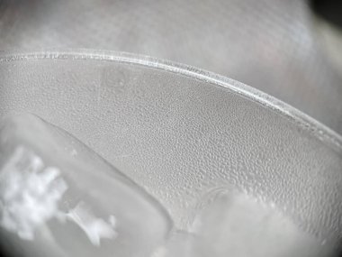 Makro görünümde buz küpleri