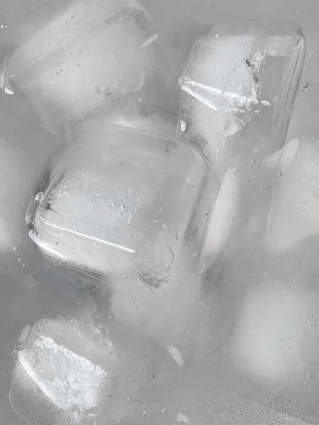 Ice Cubes Macro View — Stock Photo, Image