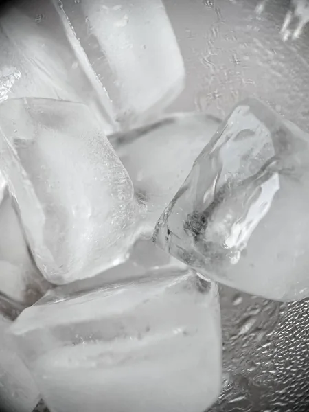 マクロビューでの氷のキューブ — ストック写真
