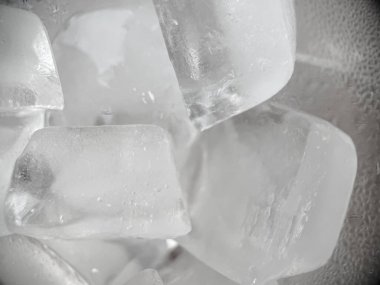 Makro görünümde buz küpleri