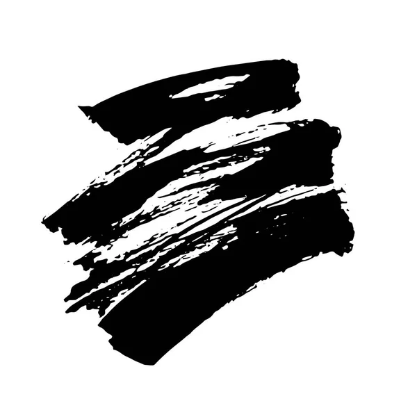 Vektorová Černá Inkoustová Skvrna Izolovaná Bílém Pozadí Grunge Textura — Stockový vektor