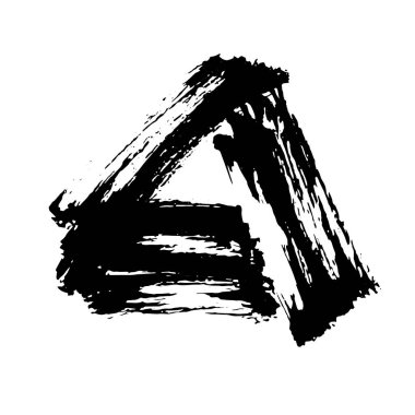 Beyaz arka planda siyah mürekkep lekesi izole edilmiş. Grunge dokusu.