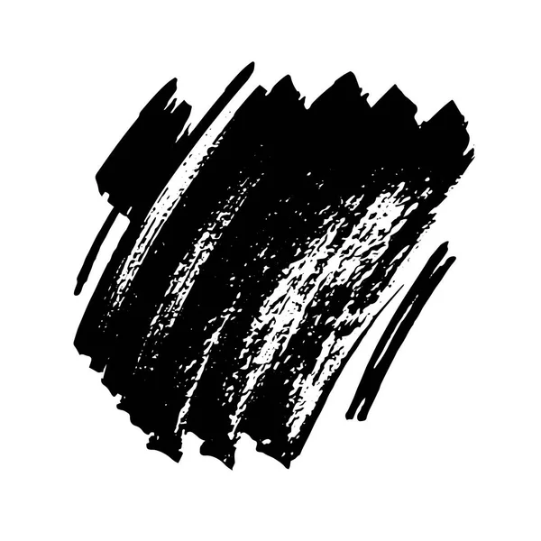 Pată Cerneală Neagră Vectorială Izolată Fundal Alb Grunge Textura — Vector de stoc